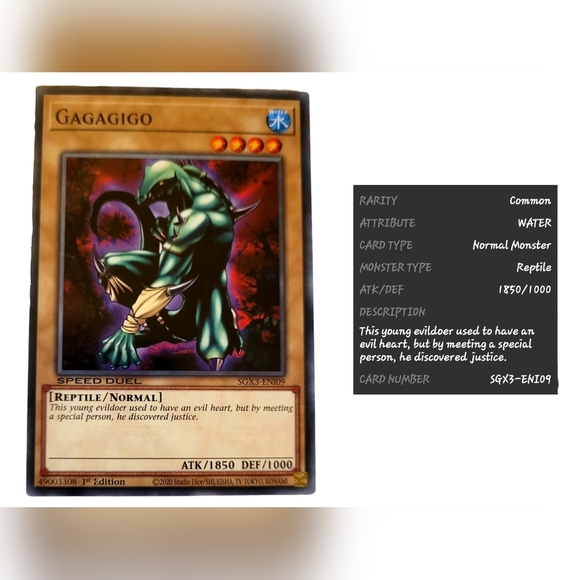 YU-GI-OH LOT OF 6 TAN ~ FAIRY ~ DRAGONS ~ FISH ~ REPTILE (NEW) - Picture 7 of 8